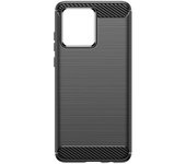 Carcasa Para Motorola Edge 40 Neo Silicona Efecto Aluminio Cepillado - Negro