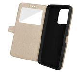 Funda Iphone 13 Pro Max Ventana Doble Soporte Vídeo Dorado