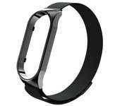 Pulsera Para Xiaomi Mi Band 5 Y 6 Malla Milanesa Cierre Magnético Negro