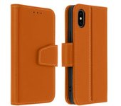 Funda De Piel Premium Iphone X / Xs Tarjetero F. Soporte - Marrón