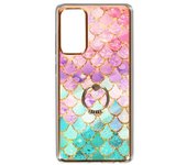 Carcasa Samsung Galaxy S20 Fe Anillo Sujeción Diseño Escamas - Multicolor