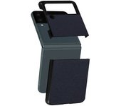 Funda Rígida Galaxy Z Flip 3 Diseño De 2 Piezas Efecto Tejido - Azul
