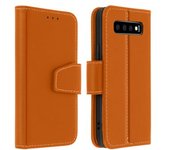 Funda De Piel Premium Samsung Galaxy S10 Plus Tarjetero F. Soporte - Marrón