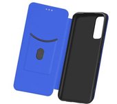 Funda Honor 10x Lite Tarjetero Efecto Carbono - Azul Oscuro