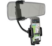 Soporte De Coche Para Smartphones Fijado Al Retrovisor Con Brazos Extensibles