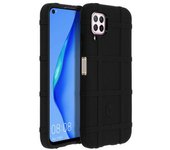 Carcasa Protectora Huawei P40 Lite De Silicona En Relieve - Negro