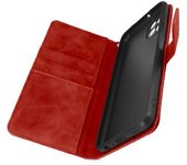 Funda Samsung Galaxy A22 Y M32 Efecto Cocodrilo Solapa Soporte Vídeo Rojo