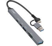 Hub Usb Soporte Otg Usb-c - Usb-a 3.0 5 Gbps /lector De Tarjetas Sd/tf