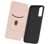 Funda Honor 10x Lite Tarjetero Efecto Carbono - Oro Rosa