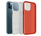 Carcasa Iphone 12 Pro Max Efecto Purpurina Extraíble – Rojo