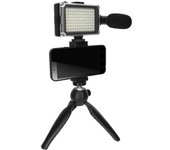 Pack Vlog Con Trípode Plegable, Micrófono Y Foco Led Puluz