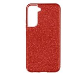 Funda Samsung Galaxy S22 Plus Purpurina Extraíble Silicona Semirrígida Rojo