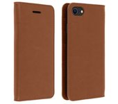 Funda Iphone 7 / 8 / Se 2020 Cuero Auténtico Función Soporte – Marrón