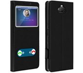 Funda Sony Xperia 10 Con Doble Ventana Carcasa De Silicona – Negro