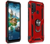 Carcasa Huawei Y6p Con Anillo-soporte Magnético – Rojo