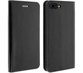 Funda Iphone 7 Plus / 8 Plus Cuero Auténtico Función Soporte – Negra