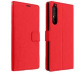 Funda Vintage F. Soporte Sony Xperia 1 2 – Rojo