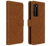 Funda Huawei P40 Pro Libro Billetera F. Soporte – Marrón