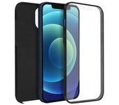 Carcasa Iphone 12 / 12 Pro Silicona + Trasera Policarbonato – Negro