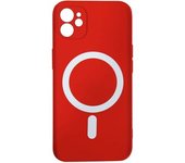 Funda Magsafe Para Iphone 12 Y 12 Pro Soft Touch Mate Bordes Altos Rojo