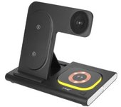 Estación De Carga 3 En 1 Linq Iphone Magsafe 15w, Airpods, Apple Watch Negro