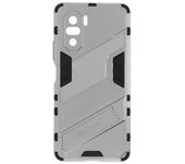 Funda Carcasa Xiaomi Poco F3 Antigolpes Híbrida Soporte Kickstand Ii Gris