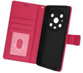 Funda Honor Magic4 Pro Solapa Tarjetero Soporte Vídeo Rosa