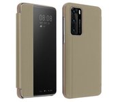 Funda Huawei P40 Con Ventana Inteligente Rígida - Oro