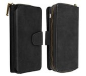 Funda Iphone 7 Plus / 8 Plus Y Monedero Carcasa Extraíble De Piel - Negro
