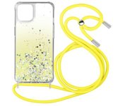 Funda Iphone 12 / 12 Pro Purpurina Correa Extraíble - Degradado Amarillo