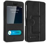 Funda Smartphone De 5,3 A 5,5 Pulgadas Doble Ventana – Noir