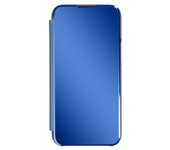 Funda Iphone 13 Pro Cierre Translúcido Espejo Soporte Azul
