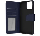 Funda Apple Iphone 13 Pro Cuero Premium Tarjetero Función Soporte Vídeo Azul