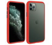 Carcasa Iphone 11 Pro Max Translúcida Y Rígida Mate - Rojo
