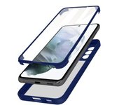 Carcasa Samsung Galaxy S21 Plexiglás Polímero Antigolpes Contorno Azul