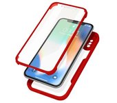 Carcasa Iphone X / Xs Plexiglás Polímero Antigolpes Contorno Rojo