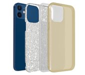 Carcasa Iphone 12 Mini Efecto Purpurina Extraíble – Oro