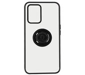 Funda Realme 8 5g Dos Materiales Anillo Metálico Soporte Negro
