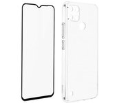 Carcasa Realme C21y / C25y Cristal Templado Transparente Negro