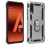 Carcasa Protectora Samsung Galaxy A70 Con Anillo-soporte Magnético – Plata