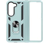 Funda Para Samsung Z Fold 5 Antigolpes Bimaterial Anillo Soporte Vídeo Verde