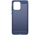 Carcasa Para Motorola Edge 40 Neo Efecto Aluminio Cepillado - Azul Oscuro