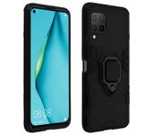 Carcasa Huawei P40 Lite Bimateria Anillo-soporte Metálico – Negro