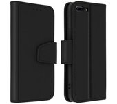 Funda De Piel Premium Iphone 7 Plus / 8 Plus Tarjetero F. Soporte - Negro