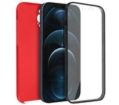 Carcasa Iphone 12 Pro Max Silicona + Trasera Policarbonato – Rojo