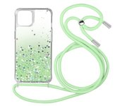 Funda Iphone 13 Mini Purpurina Correa Extraíble - Degradado Verde