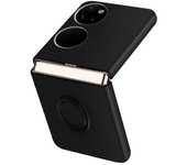 Funda Rígida Huawei P50 Pocket Diseño De 2 Piezas Anillo De Retención Negro