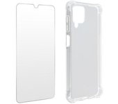 Pack Protector Samsung Galaxy A12 Funda Flexible + Cristal Templado Transparente