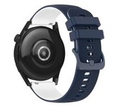 Pulsera Huawei Watch Gt3 46mm Silicona Bicolor Texturizada Azul / Blanco
