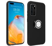Carcasa Huawei P40 Protectora Anilla-soporte – Negro